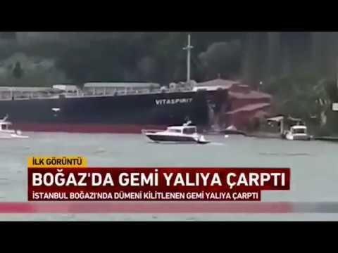 Son Dakika | Boğazda Kaza Tanker Yalıya Çaptı!