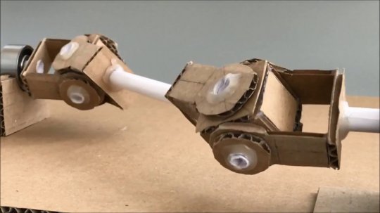 How to work the Double Cardan joint model - DIY with cardboard