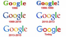 Google logosunun yıllar içindeki değişimi