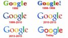 Google logosunun yıllar içindeki değişimi
