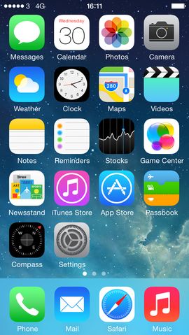IOS flat arayüz örneği