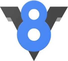 Açık kaynaklı javascript motoru v8'in resmi logosu