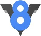 Açık kaynaklı javascript motoru v8'in resmi logosu