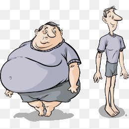 Skinny & Fat Compare - Significant Clipart