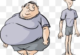 Skinny & Fat Compare - Significant Clipart